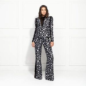 Rachel Zoe “Cynthia” suit - jacket and pants - snow leopard